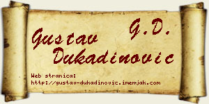 Gustav Dukadinović vizit kartica